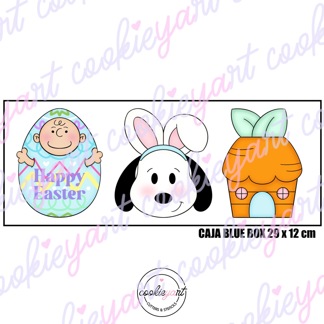 Set de Cortadores Perrito S Pascua (3 piezas)