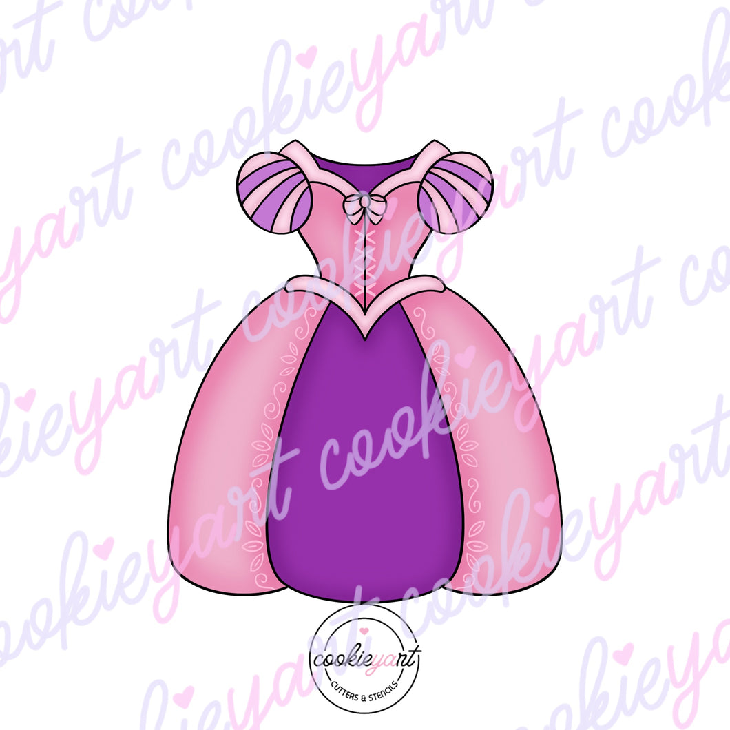 Cortador Vestido Rapunzel