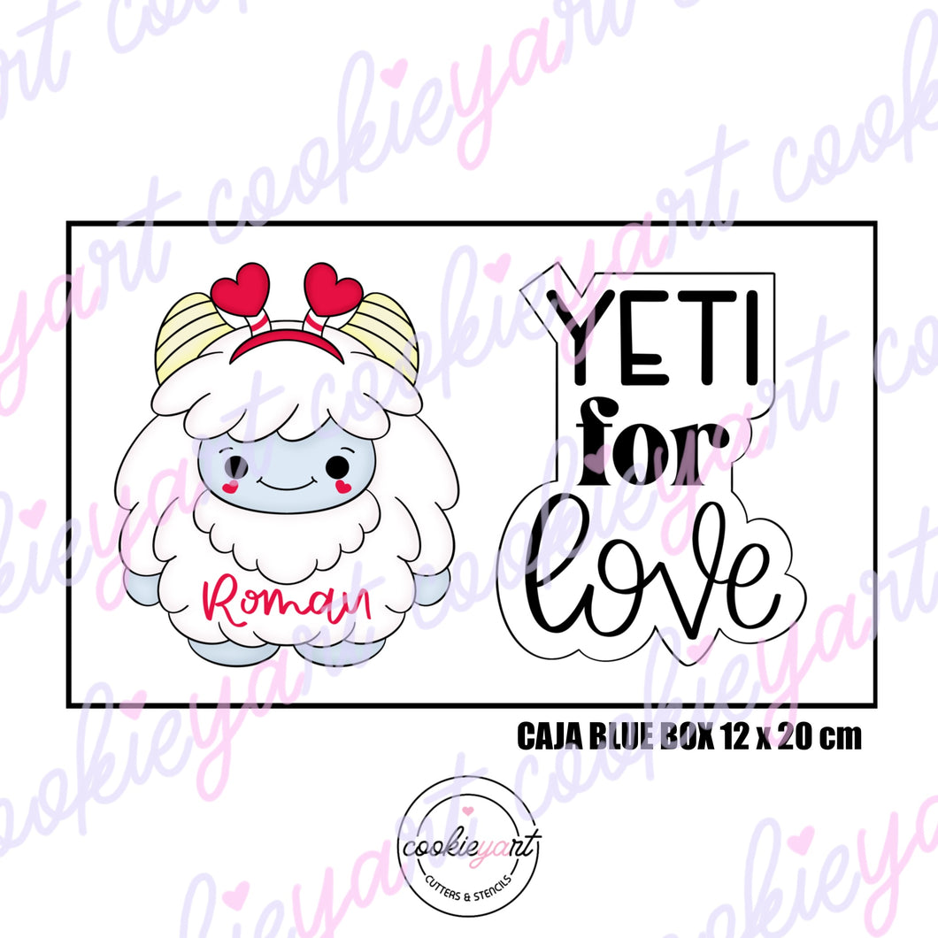 Set de Cortadores Yeti for love (2 piezas)