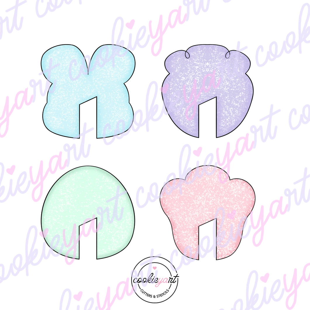 Set de Cortadores Pascua para tazas (4 piezas)