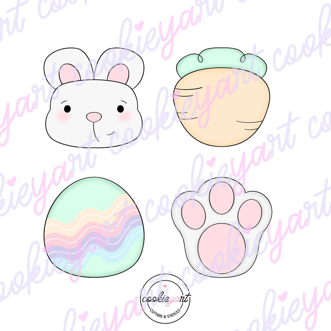 Set de Cortadores Minis Pascua (4 piezas)