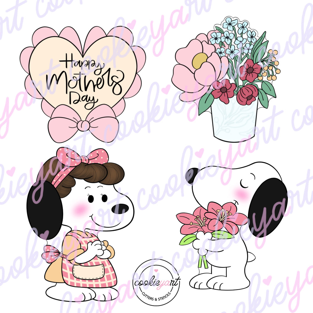 Set de Cortadores Mothers Day Snoop (4 piezas)