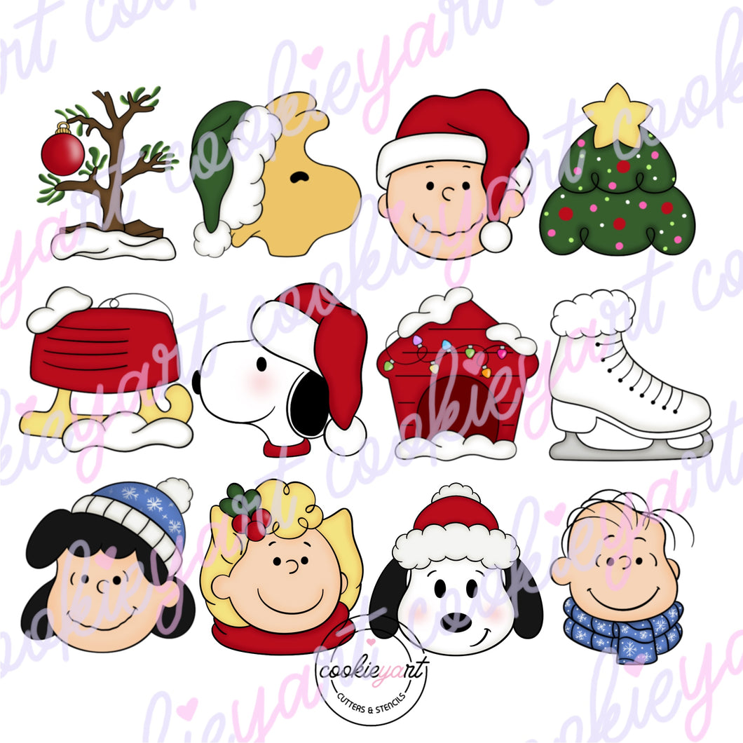 Set de Cortadores Snoop Navideño (12 piezas)