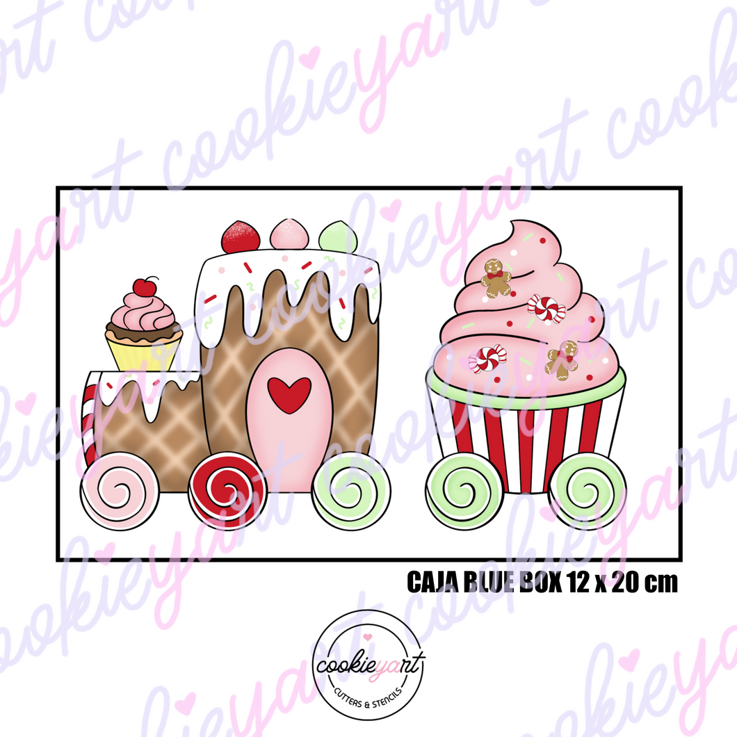 Set de Cortadores Tren y Cupcake (2 piezas)